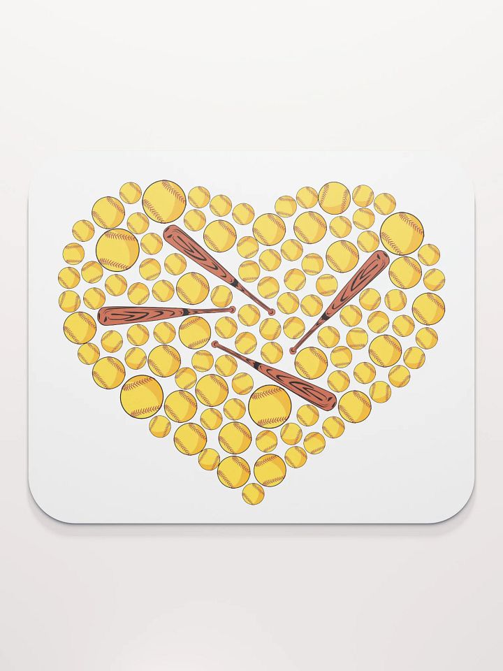 Pure Heart Softball Mouse Pad product image (1)