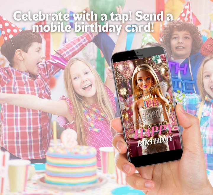 Barbie Birthday E-CARD [ Instant Download] product image (2)