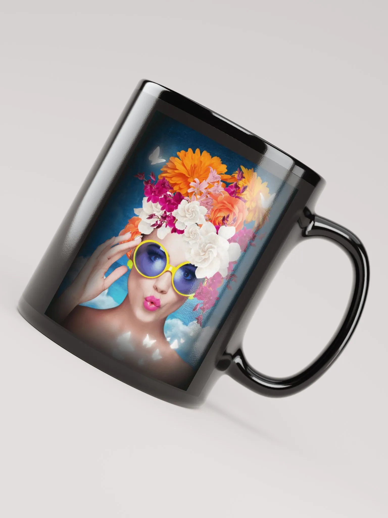Butterfly Bloom Surprise Mug, Image on both sides product image (8)