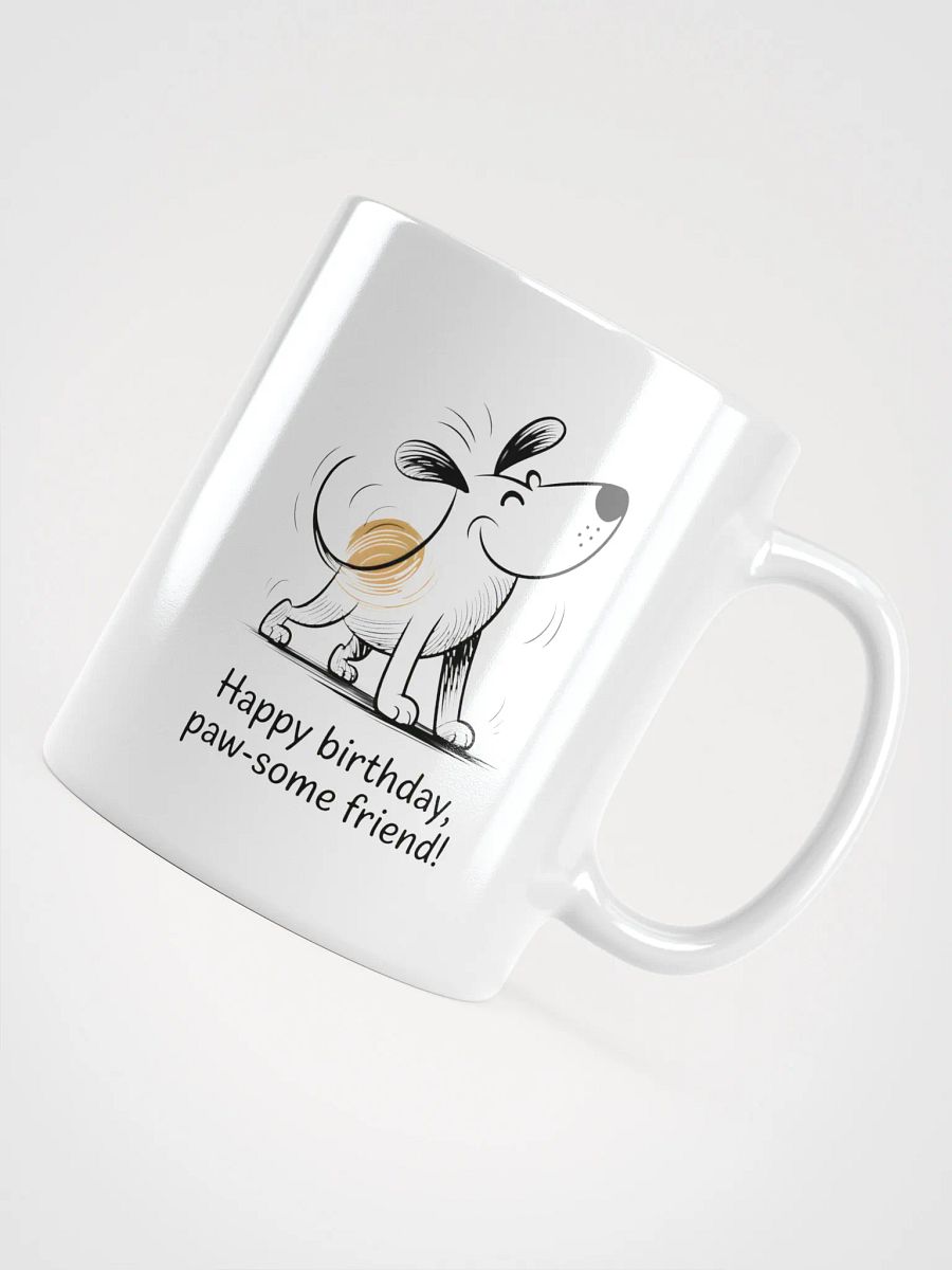 Happy Birthday Paw-some Friend Mug | Dog Lover Gift Mug product image (4)