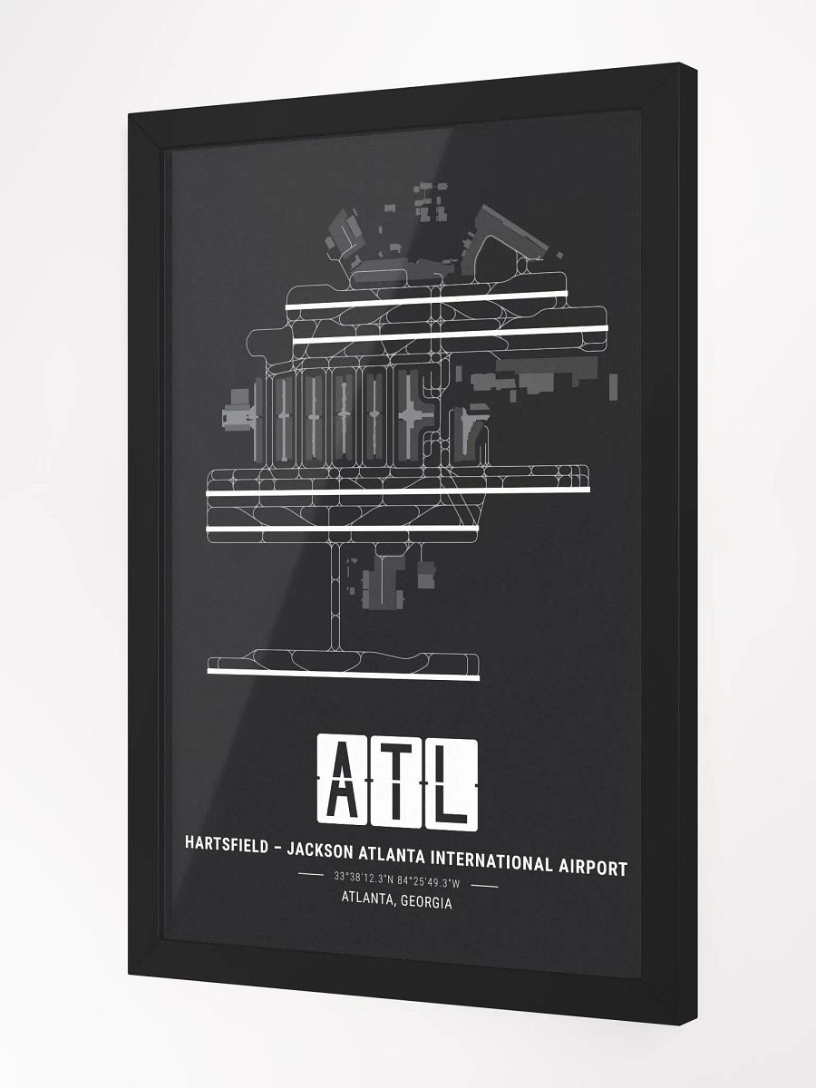 Framed Airport ATL Premium Map On Matt Paper product image (2)