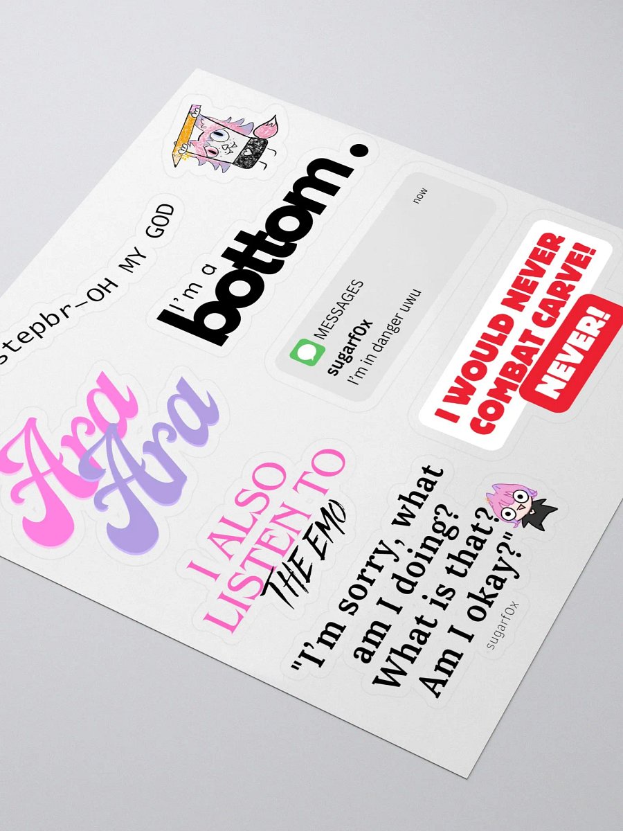 f0x quote sticker sheet product image (3)
