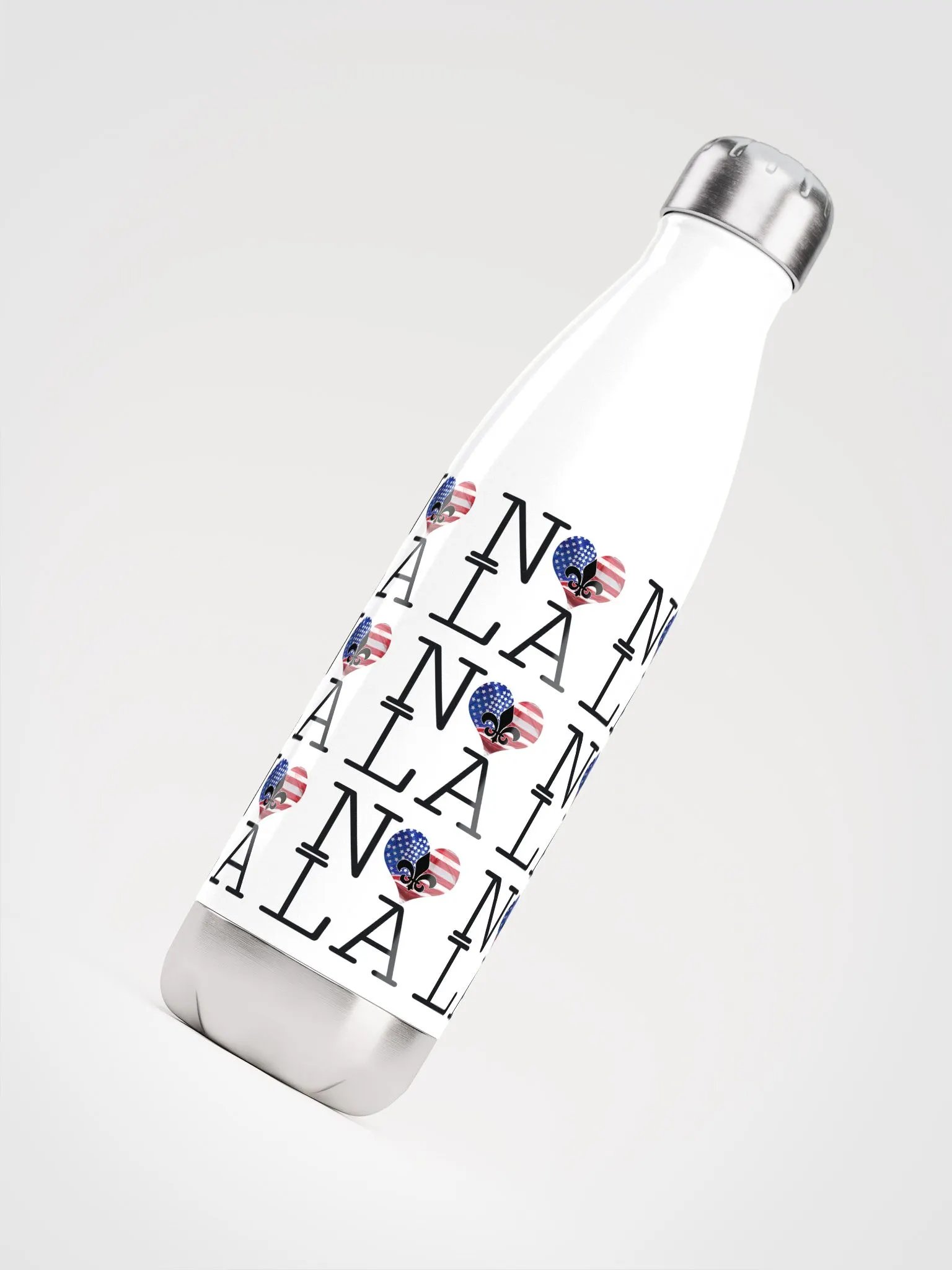 I LOVE NOLA **BIGSHOT BOTTLE LEGACY PRINT** (USA HEART STAINLESS STEEL) product image (4)
