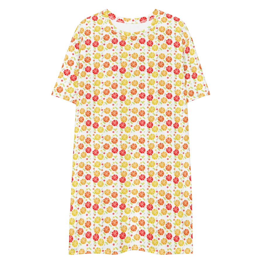 Orange Floral T-Shirt Dress product image (4)