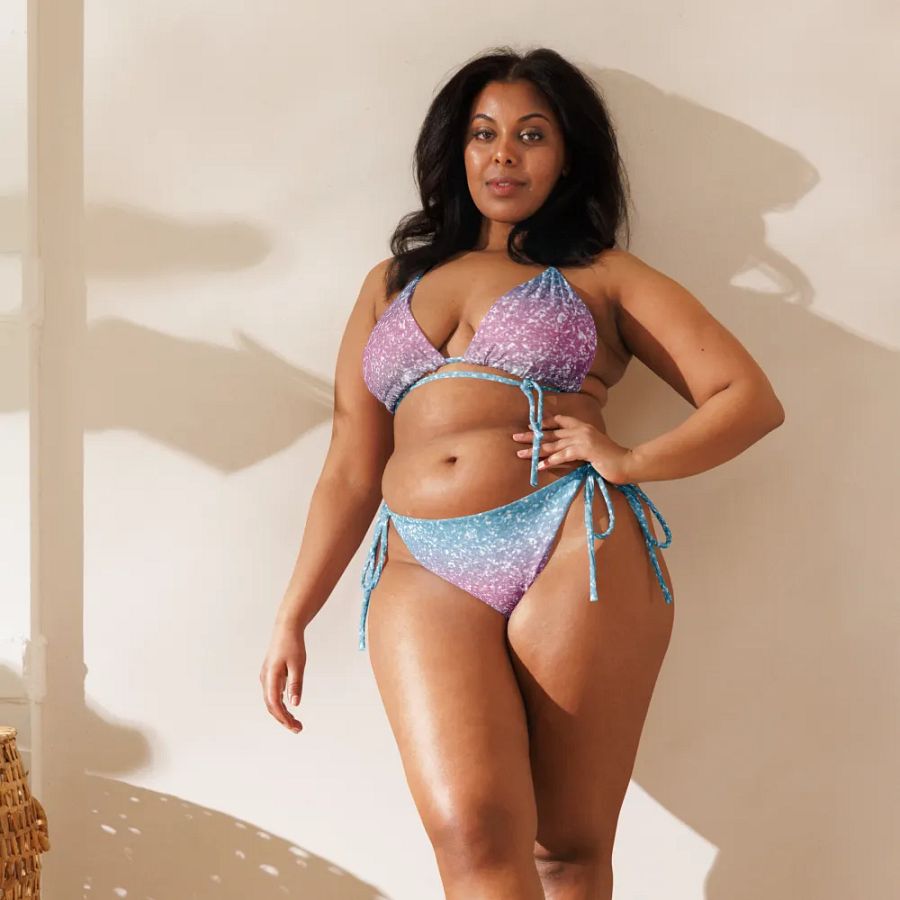 Glitter Unicorn Texture Design String Bikini (4) product image (8)