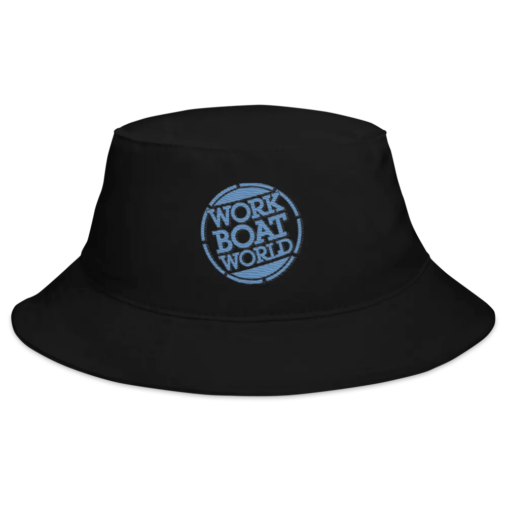 Work Boat World Logo Bucket Hat (Light Blue Logo) product image (4)