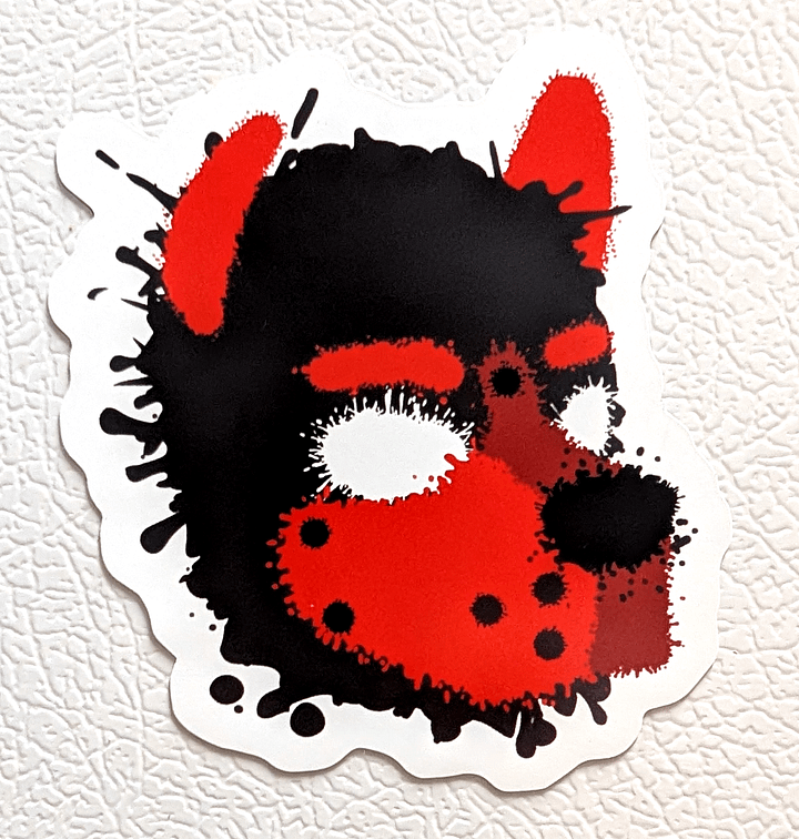 Pup Splatter Magnet - Red product image (1)