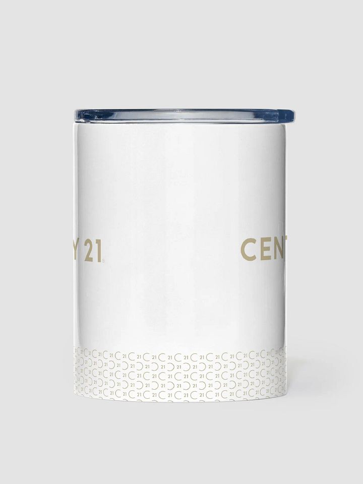 10oz Stainless Steel Tumbler with Gold Wordmark + Seal Pattern product image (1)