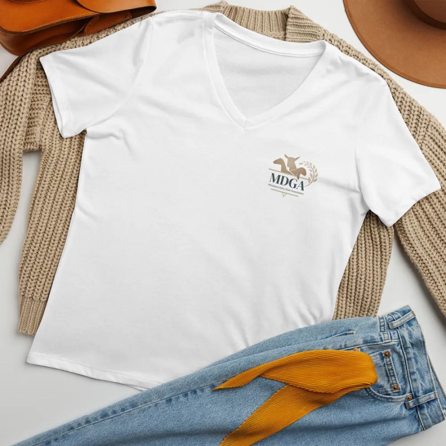MDGA Color Logo Front - White V-Neck product image (7)