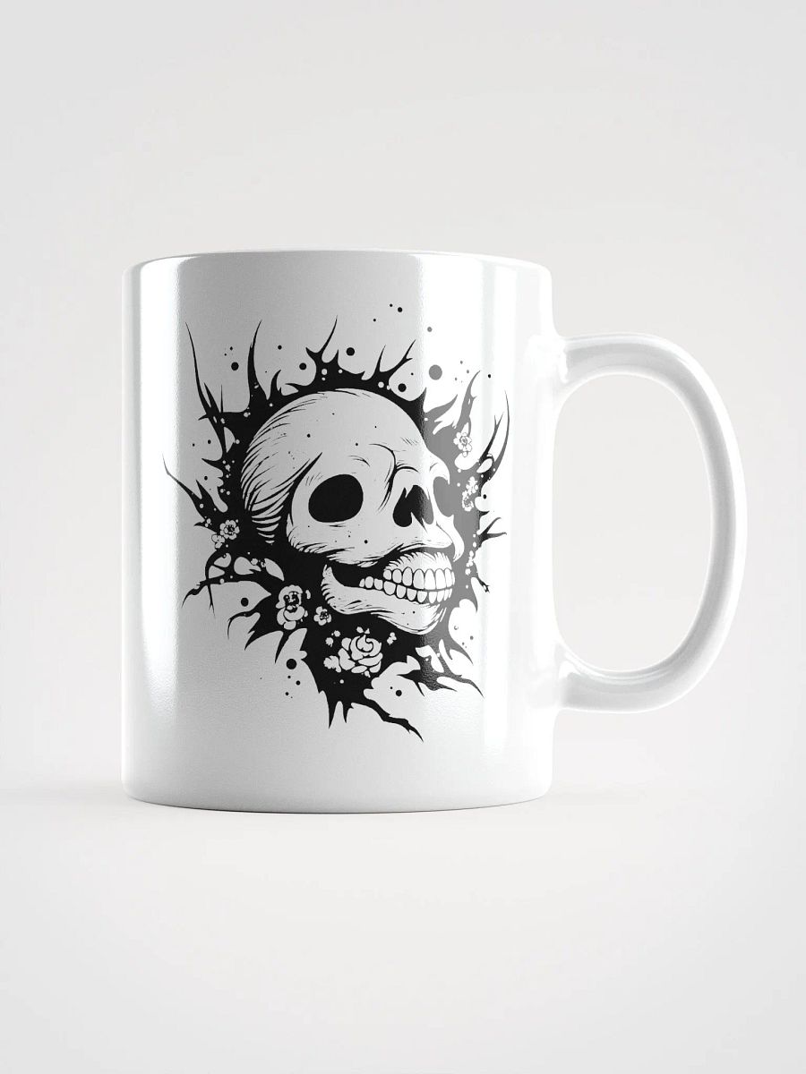 Skull with Floral Pattern Two-Tone Coffee Mug product image (2)