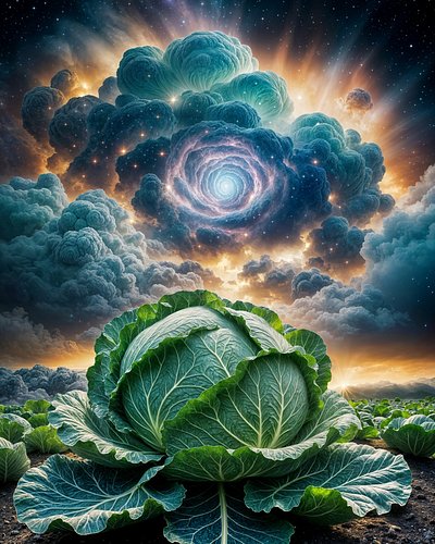 Late night space cabbage.

#AIart
#cabbage
#cabbages
#space
#cabbagecosmos