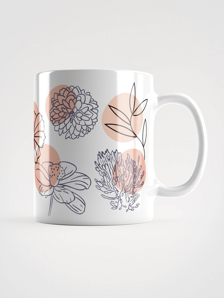 Mug Blanc - Fleurs Anciennes - Cadeau Floral Stylisé product image (1)
