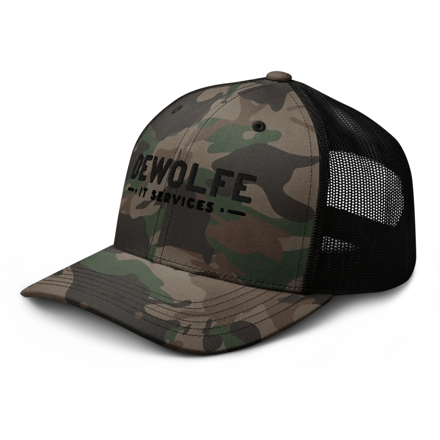 DEWOLFE IT SERVICES Camo Trucker Cap product image (4)