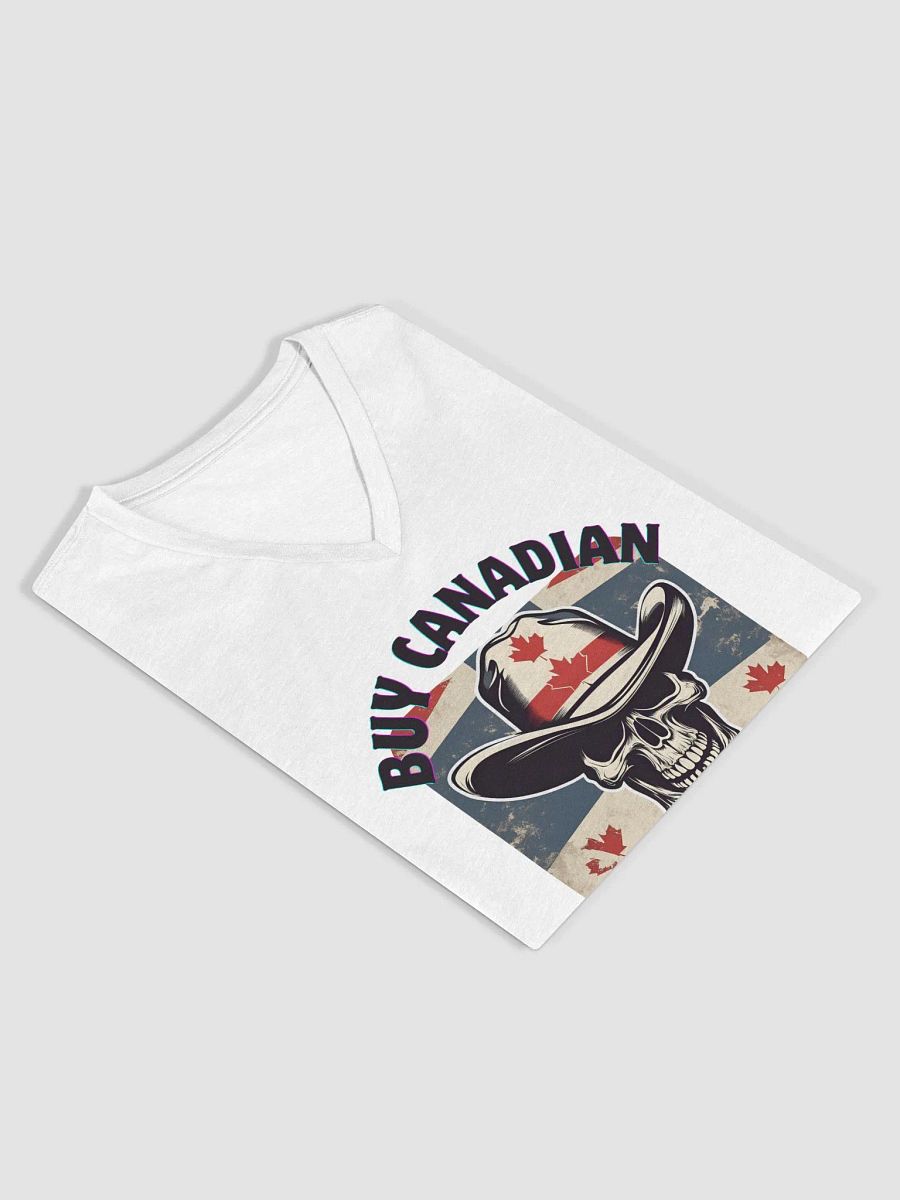 Canadian Cowboy Skull V-Neck Tee product image (19)