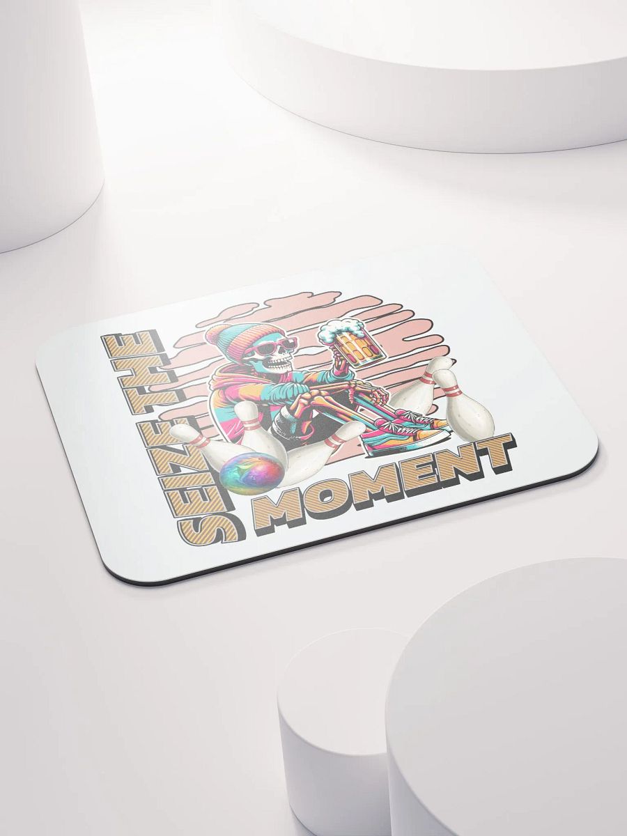 Seize The Moment Skeleton Beer Bowling Vibrant Moment Mouse Pad product image (4)