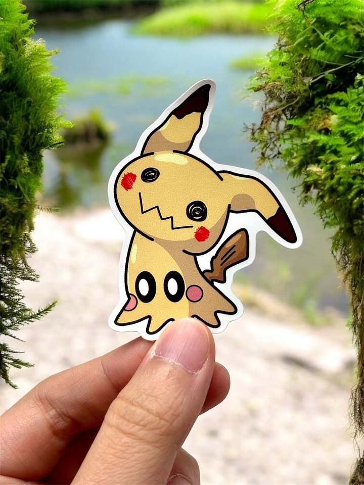 Mimikyu Pokébean Waterproof Vinyl Stickers product image (1)