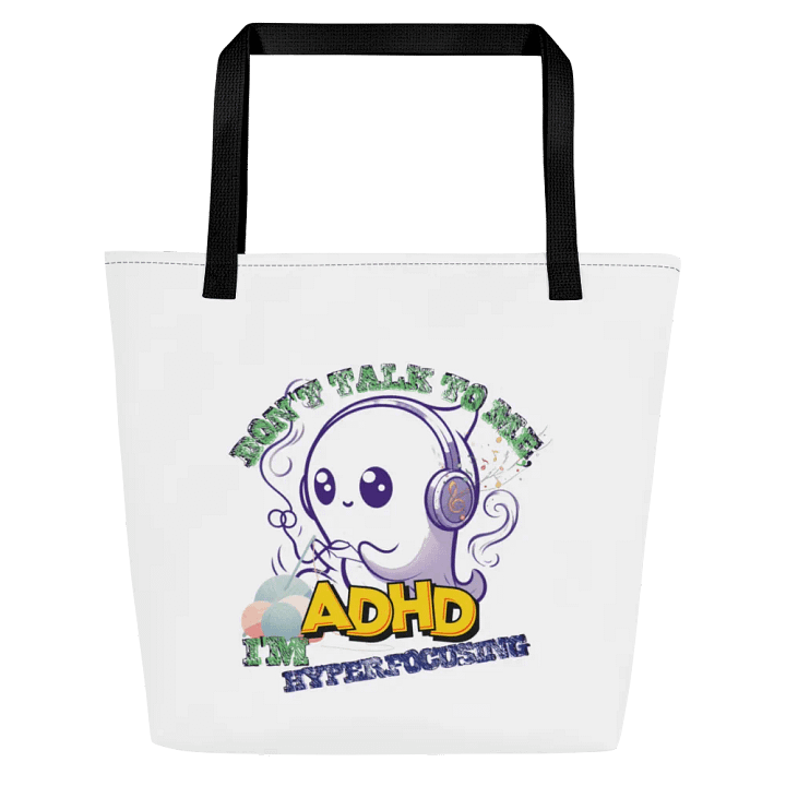 ADHD Hyperfocusing Large Tote Bag w/ Pocket product image (1)