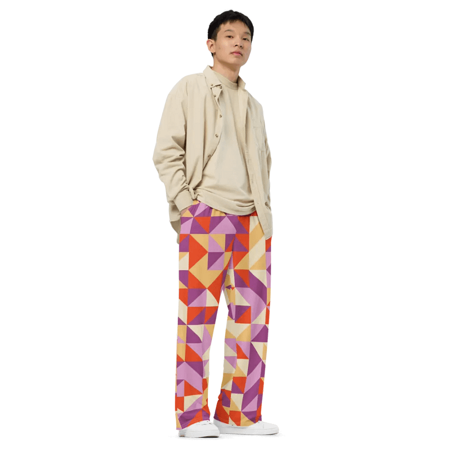 BUIII Dynamic Geometry: Autumn Breeze Wide-Leg Pants product image (8)