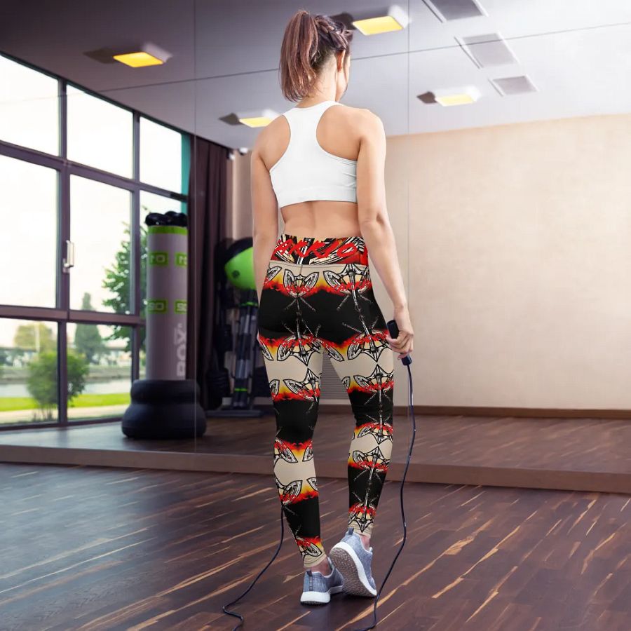 Symmetrical Moth All-Over Yoga Leggings product image (7)