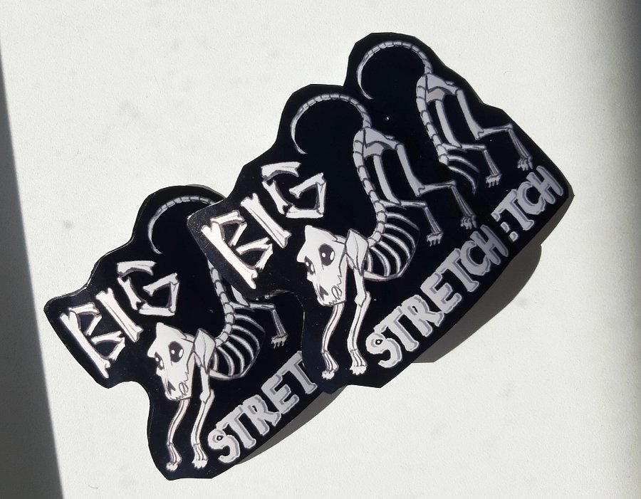 Original vinyl sticker - Big Stretch Pup 2.5” product image (2)