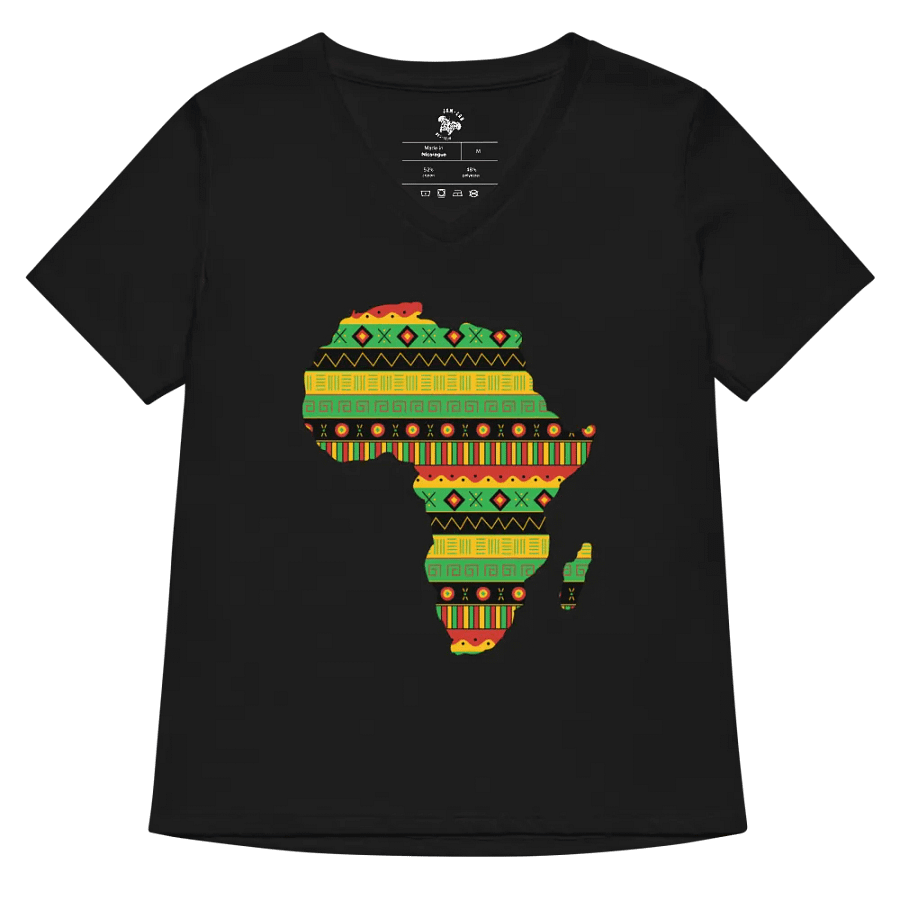 Uhuru - Women's Black Colourful African Map Tee product image (4)
