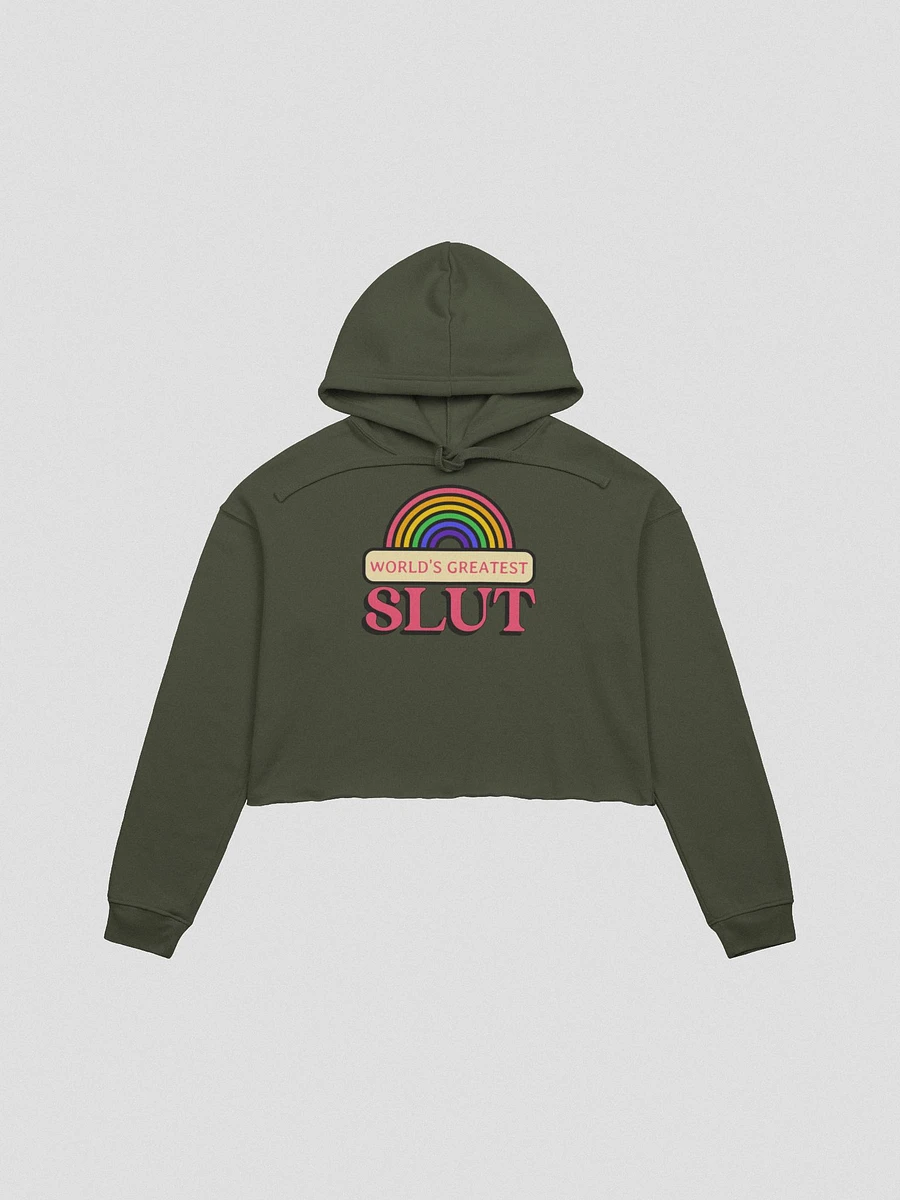World's Greatest Slut fleece crop hoodie product image (2)