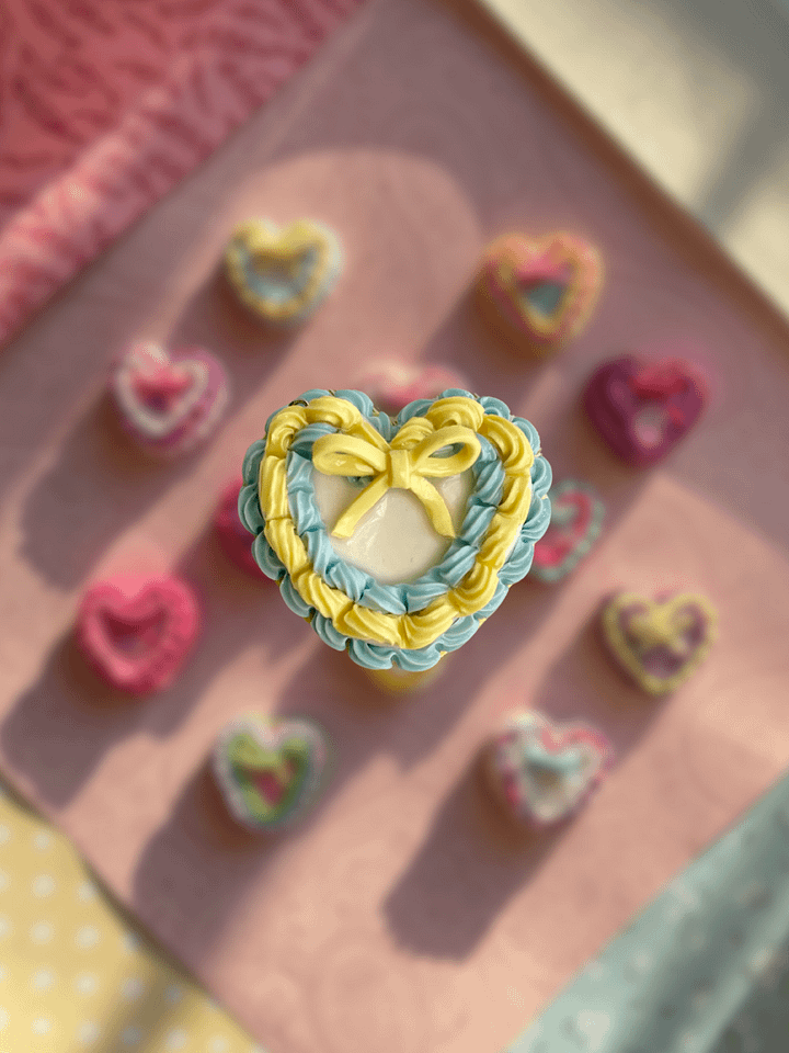 Cloudberry Crème - Coquette Heart Cake Keychain product image (1)