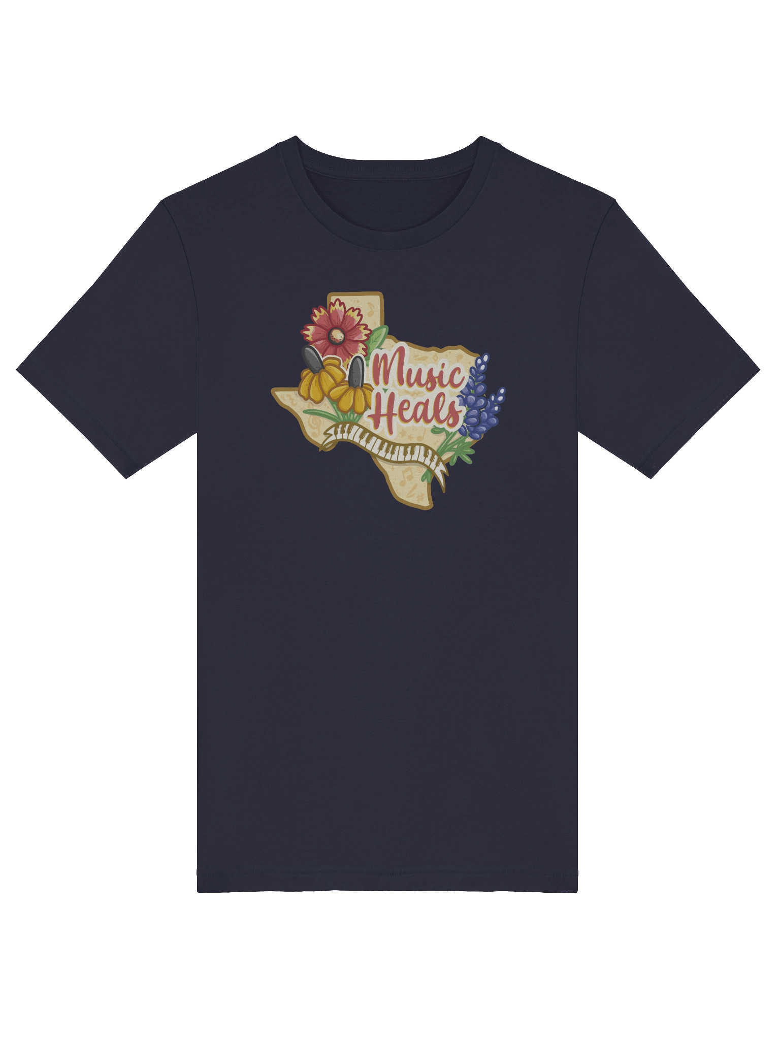 "Music Heals" Cotton T-shirt product image (53)