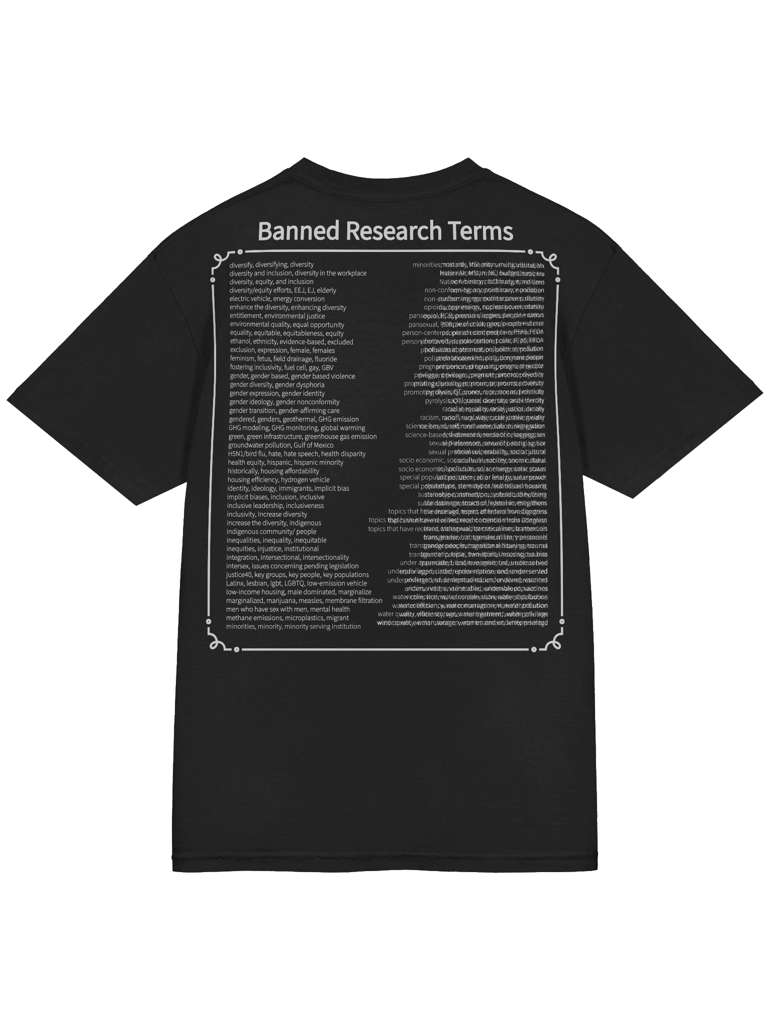 (AMA) Banned Research Terms t-shirt product image (32)