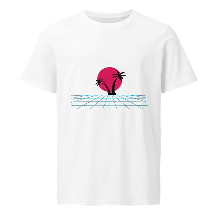 Retro Synthwave Sunset Organic Tee product image (1)