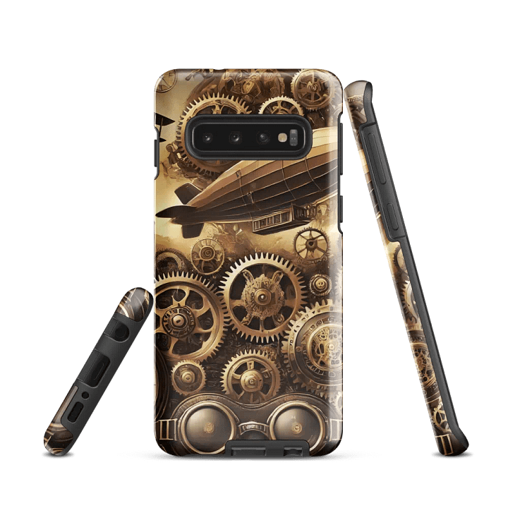 Steampunk Airship Samsung Tough Case - Retro Gearwork Design product image (1)