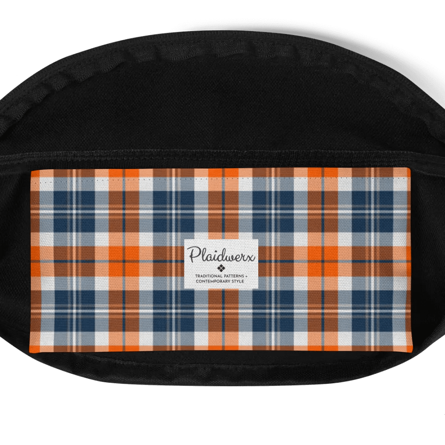 Orange and Blue Sporty Plaid Fanny Pack product image (6)