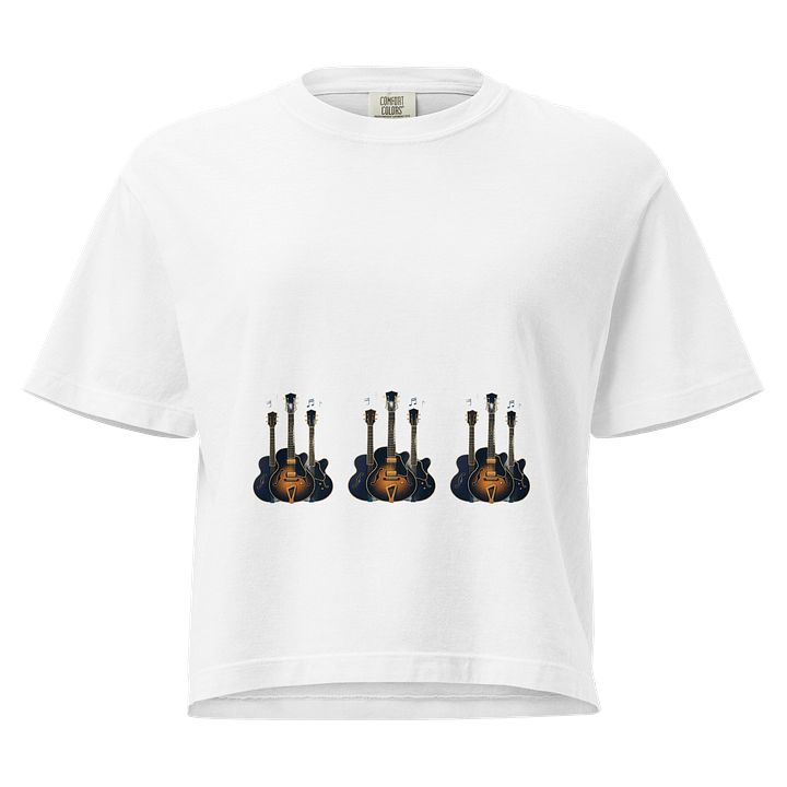Vintage Guitars Pattern Boxy Tee product image (1)