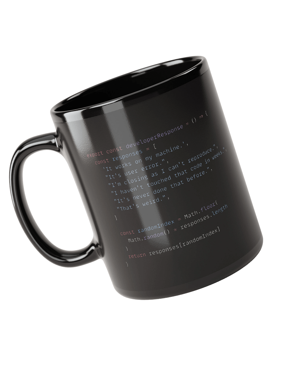 Developer Excuse Javascript Mug - Black product image (4)