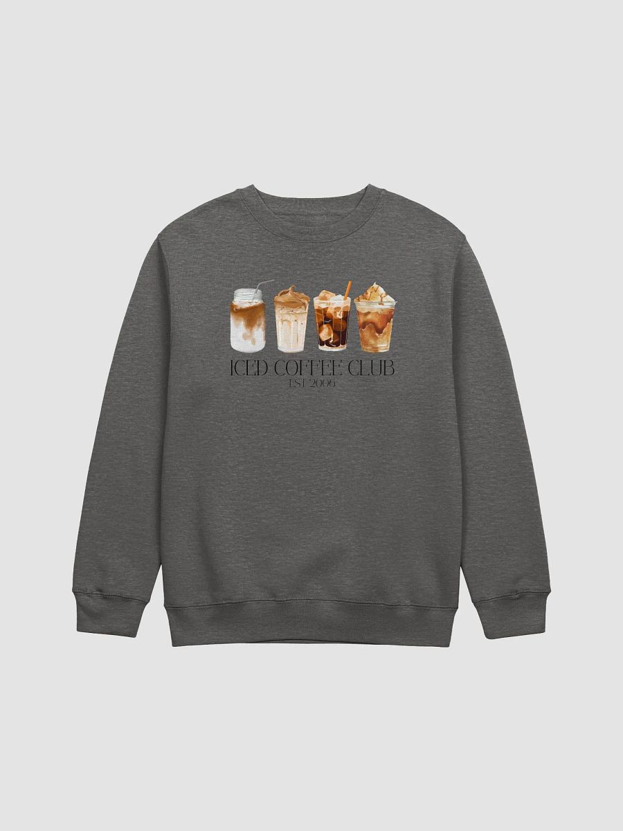 Iced Coffee Club Front Print Long Sleeve Unisex Sweatshirt product image (1)