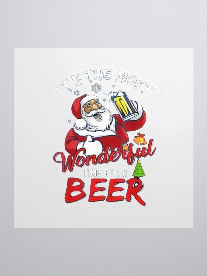 Santa’s Holiday Cheers Kiss Cut Stickers product image (1)