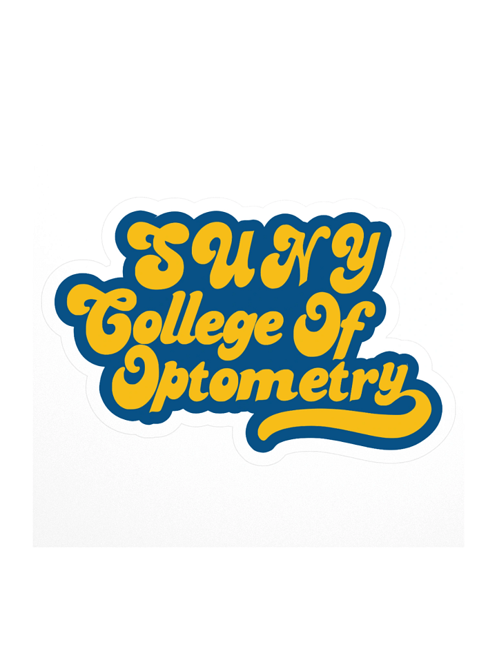 SUNY Optometry - 4in Huffed Font Vinyl Sticker product image (1)