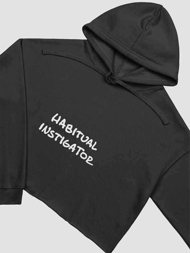 HABITUAL INSTIGATOR (white design) fleece cropped hoodie product image (9)