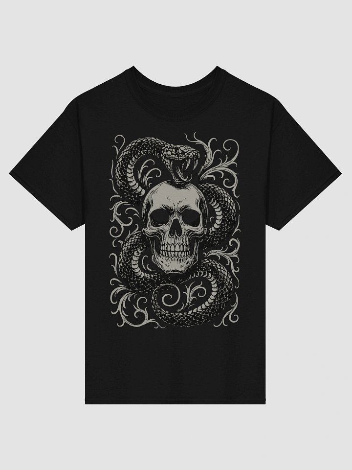 Venom and Bone Skull Snake T-Shirt – Gothic Streetwear Graphic Tee product image (1)