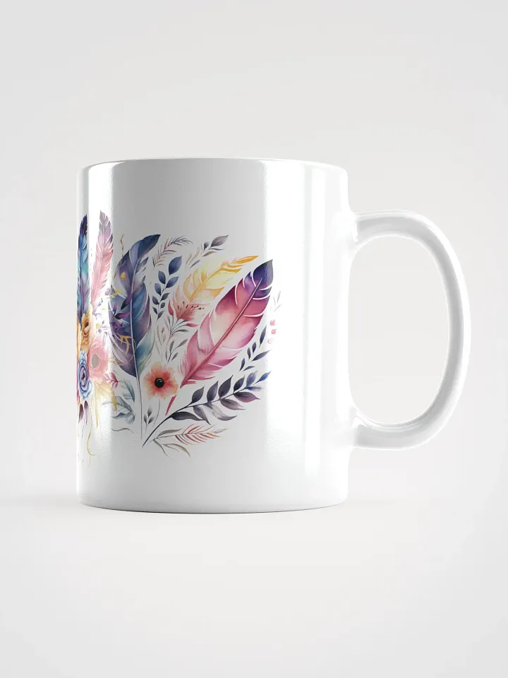 Vibrant Feathers and Roses Mug product image (1)