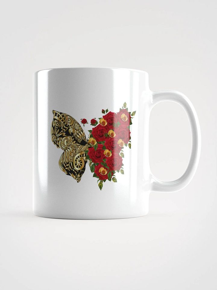 Golden Butterfly and Rose Mug product image (1)