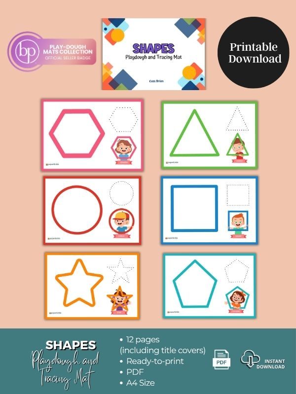 Shapes Playdough and Tracing Mat product image (2)