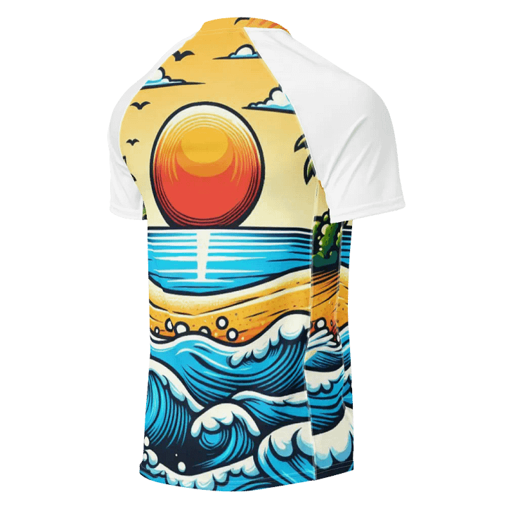 Sunset Serenity Men's Rash Guard |Ai Design product image (2)