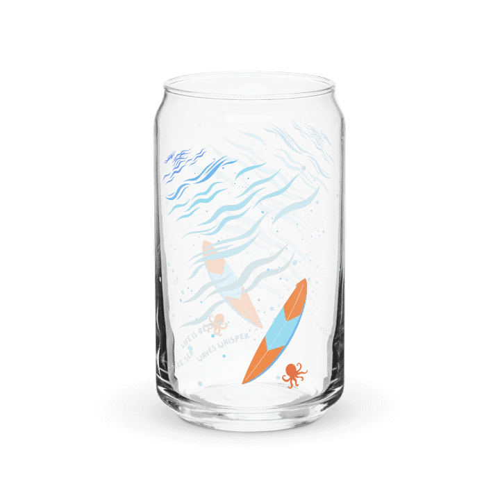 Life Is Better Where Sea Waves Whisper Can-Shaped Glass ( Side -Sea- ) product image (1)