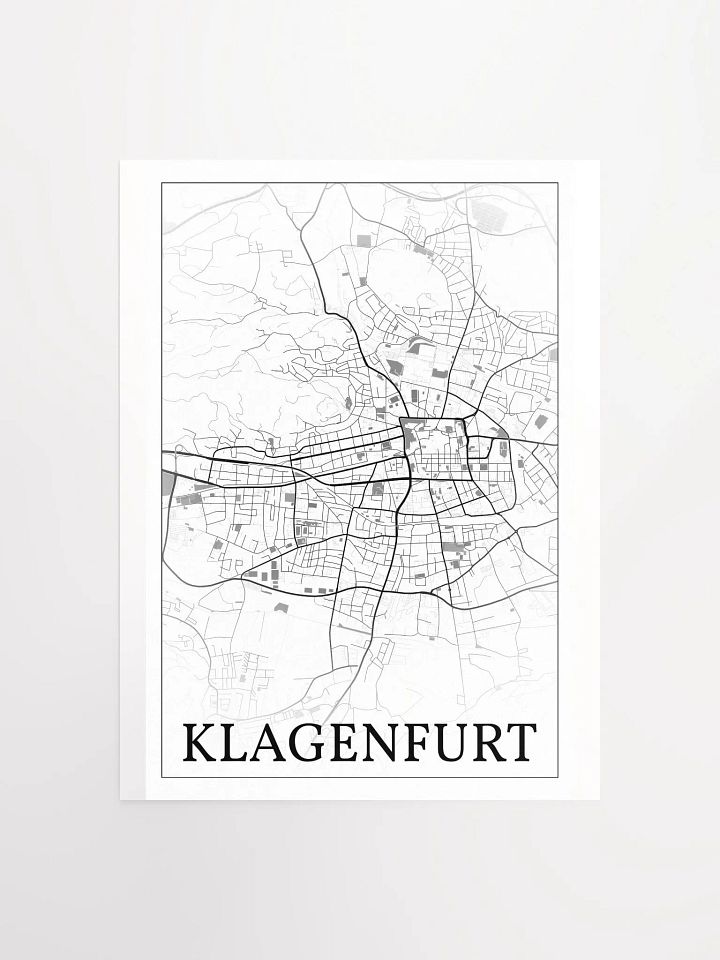 Klagenfurt, Austria, city map print product image (2)