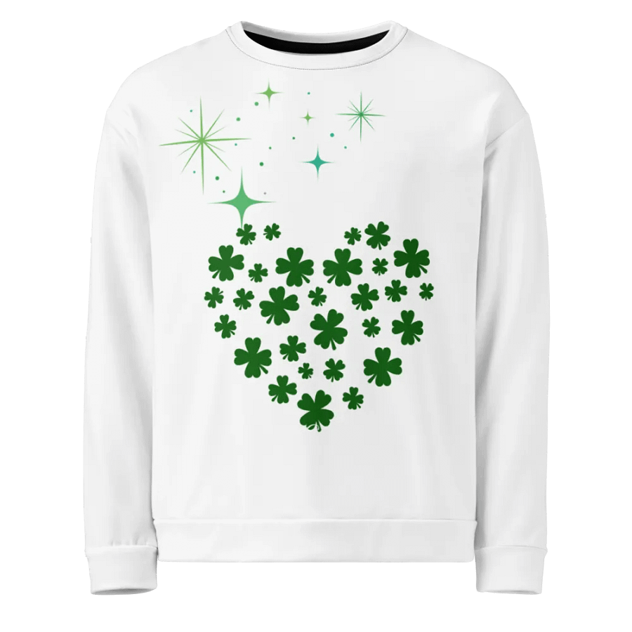 Whimsical Clover Heart All-Over Sweatshirt product image (1)