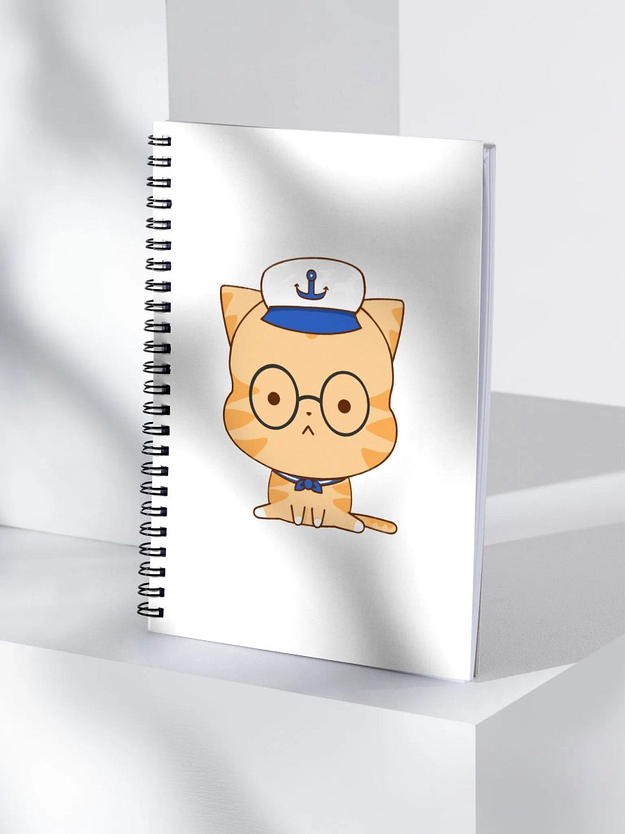 Captain Whiskers: The Nautical Qutie Cat Spiral Notebook product image (4)