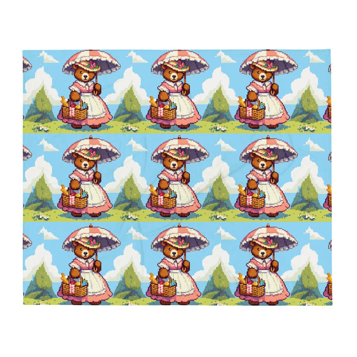 Pixel Art Momma Bear Southern Belle Blanket product image (1)