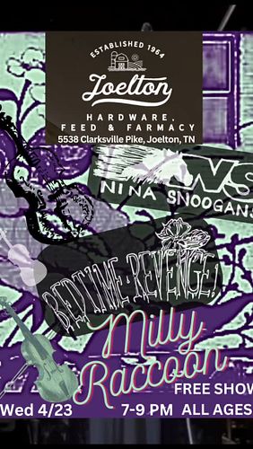 Very excited for this show at @joeltonhardware with incredible local fiddler @millyraccoon and touring acts @ninasnoogans and...