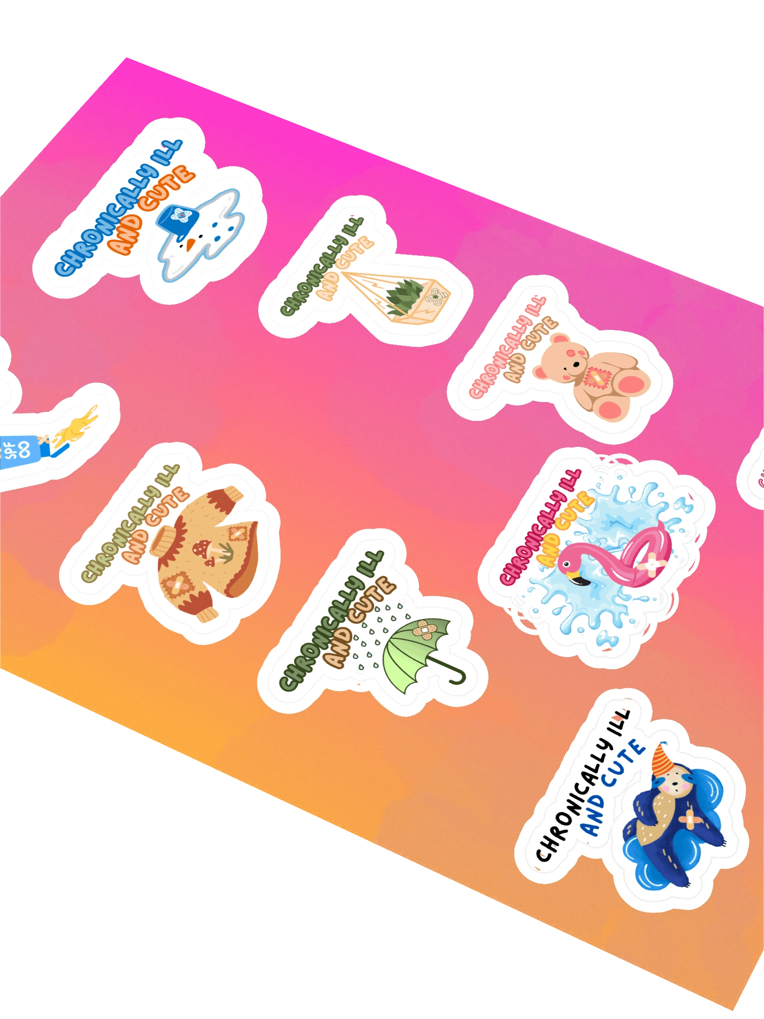 Chronically Ill and Cute Sticker Sheet product image (2)